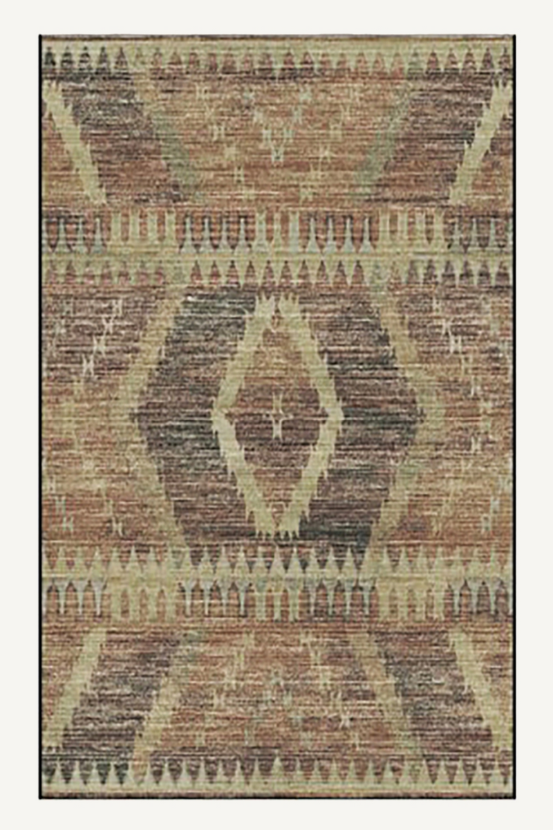 Brown Geometric Print Rug 10' x 6'5" | Vical Home Agate | Oroatrade.com