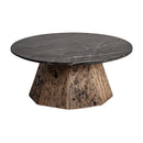 Brown Marble Round Coffee Table | Vical Home Walding