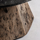 Brown Marble Round Coffee Table | Vical Home Walding