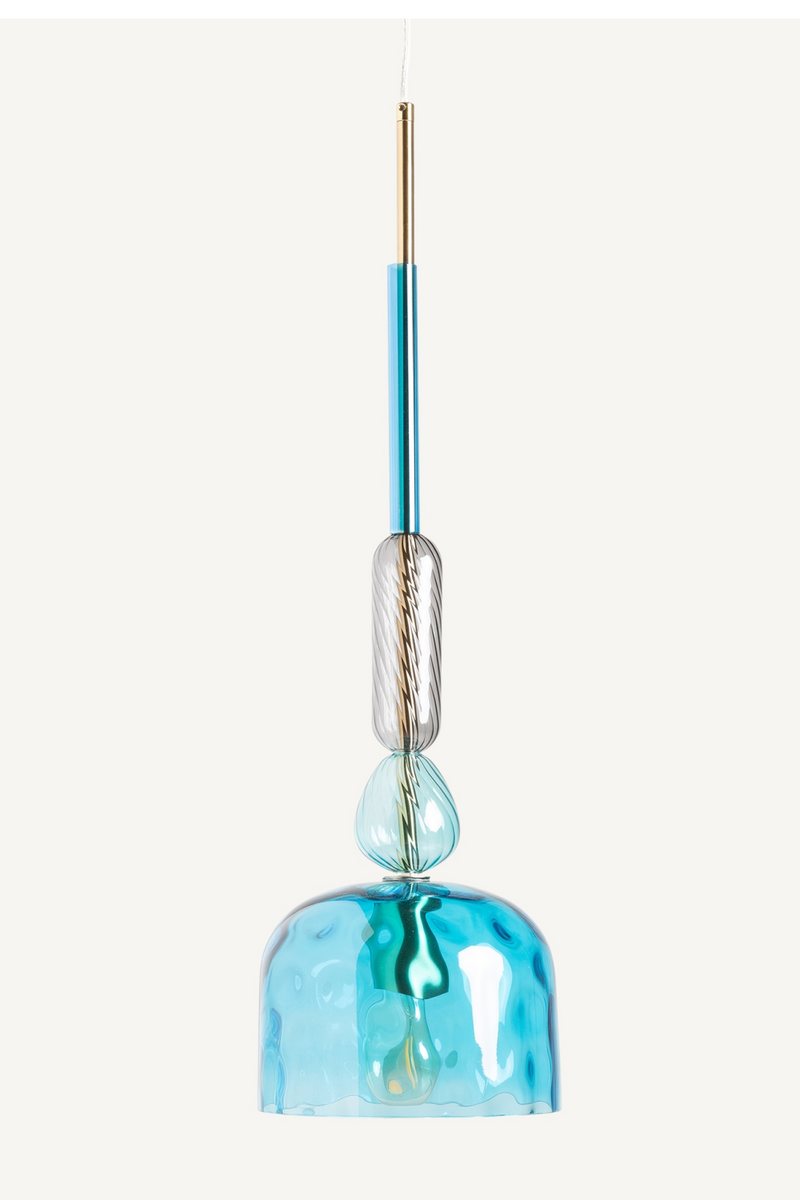 Turquoise Glass Hanging Lamp | Vical Home Micah | Oroatrade.com