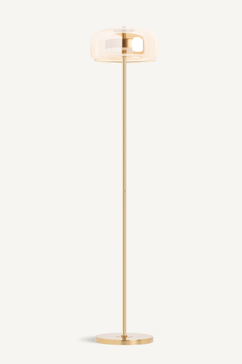 Brown Glass Floor Lamp | Vical Home Leslia | Oroatrade.com