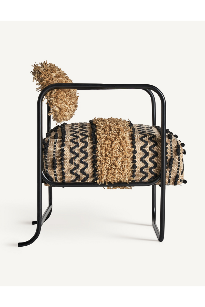 Patterned Jute Accent Armchair | Vical Home Keith | Oroatrade.com