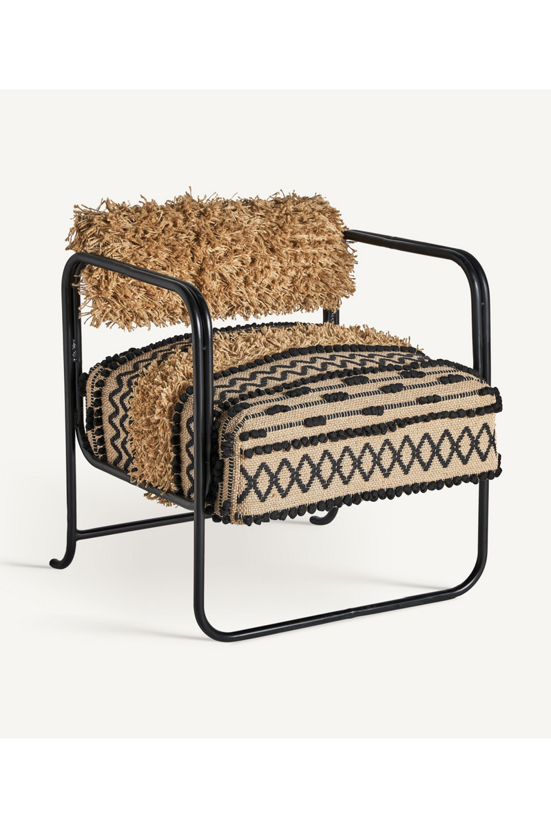 Patterned Jute Accent Armchair | Vical Home Keith | Oroatrade.com