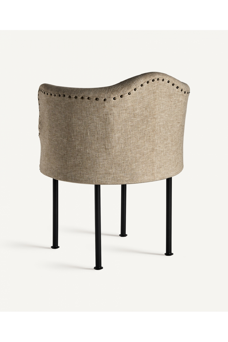 Studded Jute Beige Armchair | Vical Home Crovie | Oroatrade.com