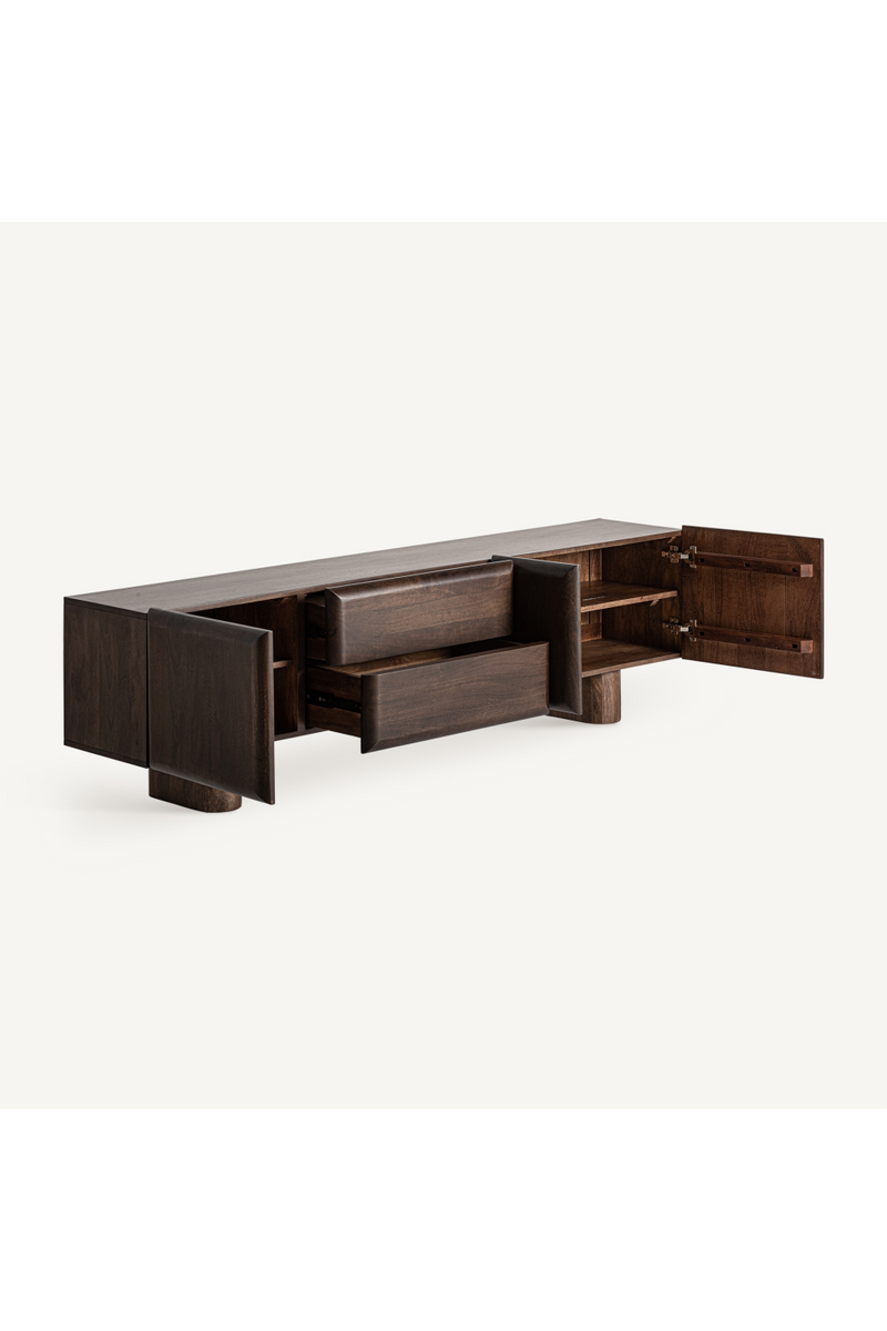 Mango Wood 3-Door Media Unit | Vical Home Craigh | Oroatrade.com