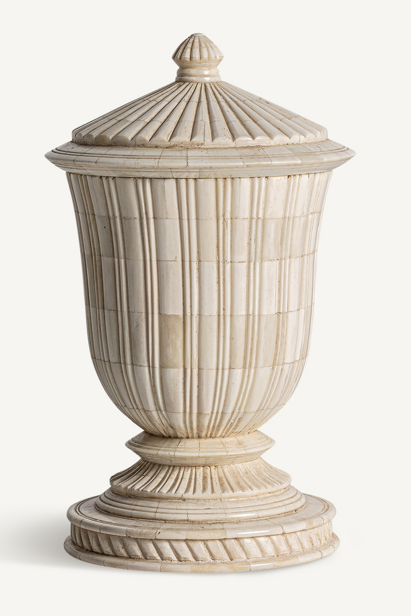 Ivory Colored Lidded Vase | Vical Home Jarek | Oroatrade.com