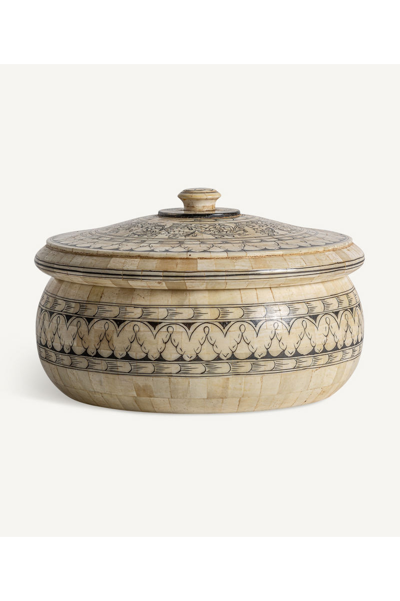 Beige Round Lidded Box | Vical Home Neal | Oroatrade.com