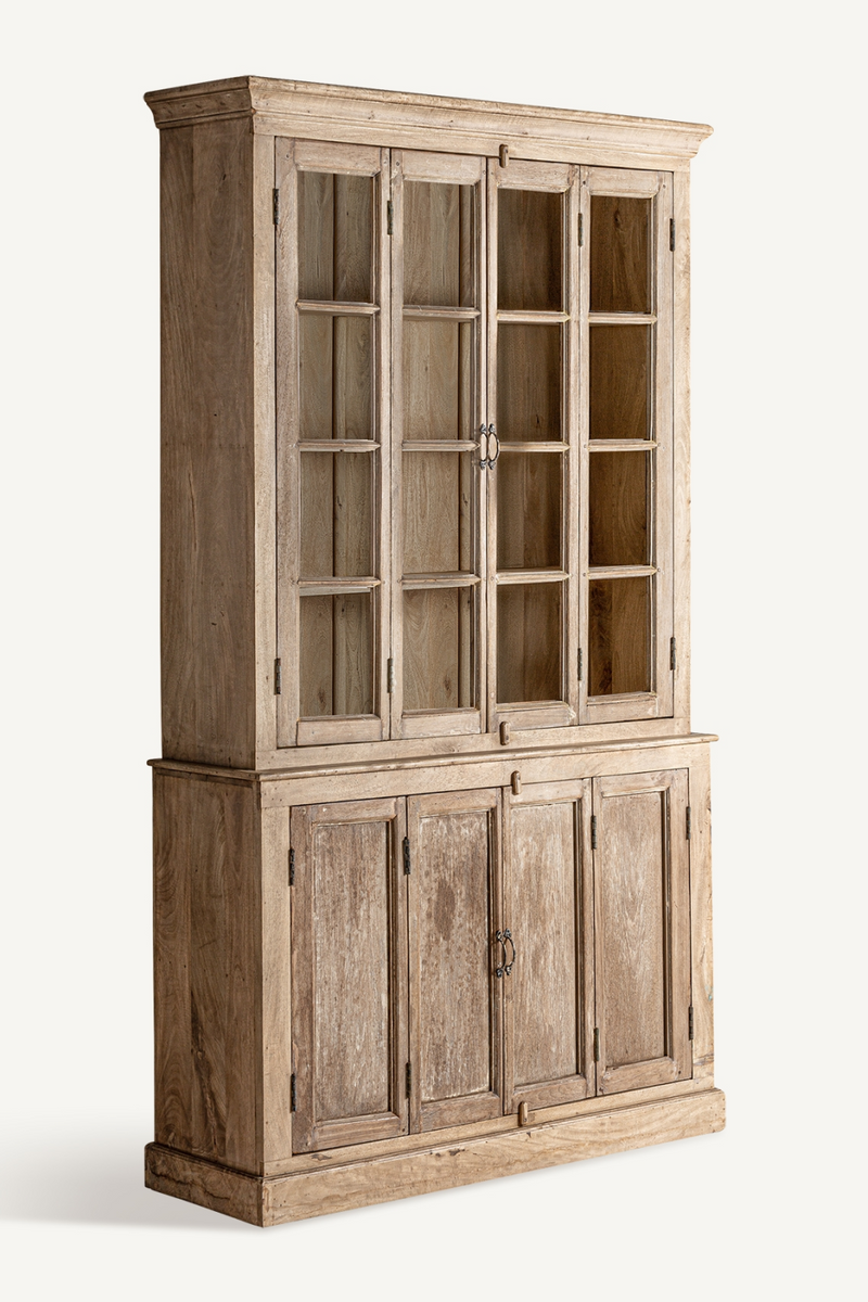 Light Brown Teak Display Cabinet | Vical Home Huntly  | Oroatrade.com