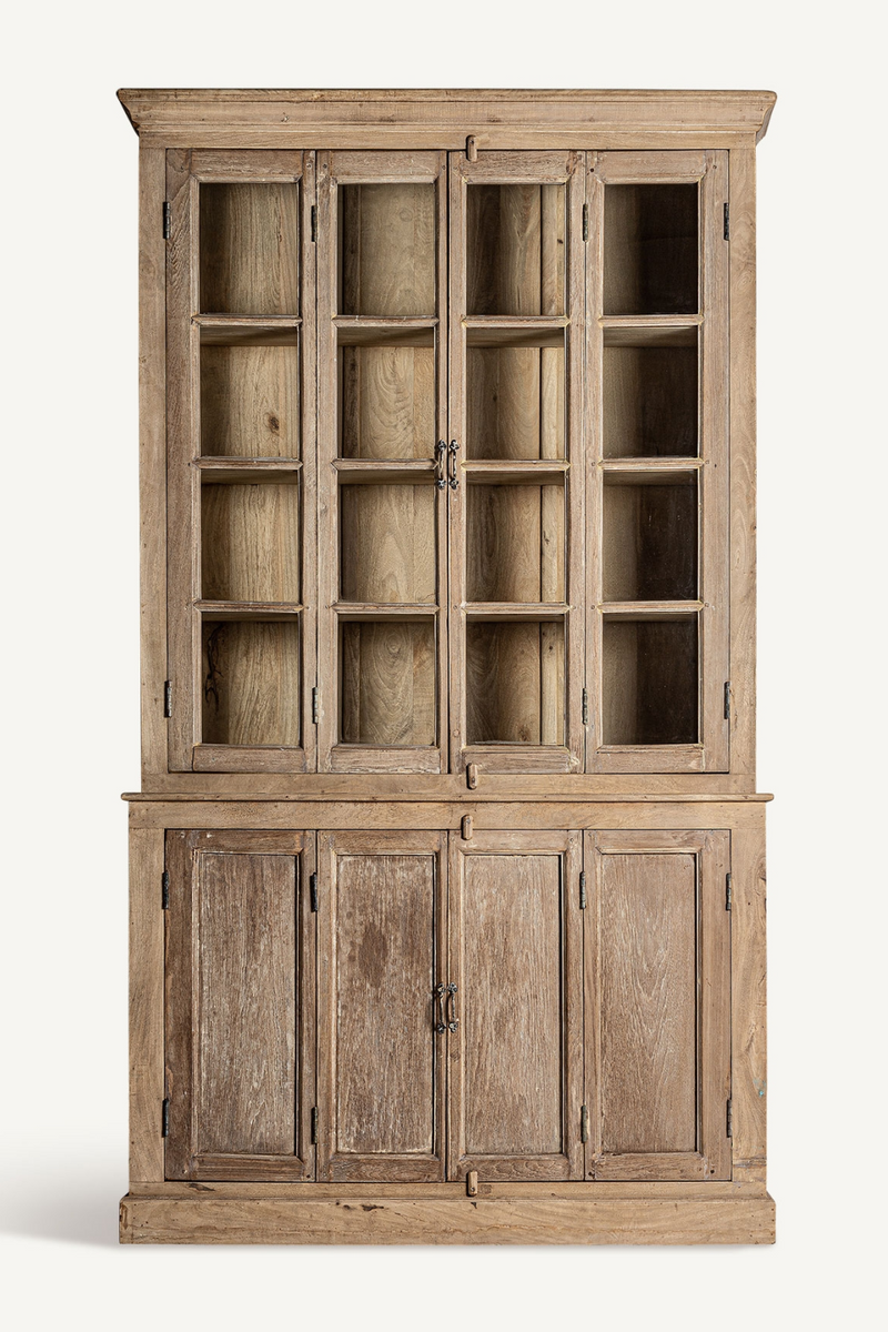 Light Brown Teak Display Cabinet | Vical Home Huntly  | Oroatrade.com