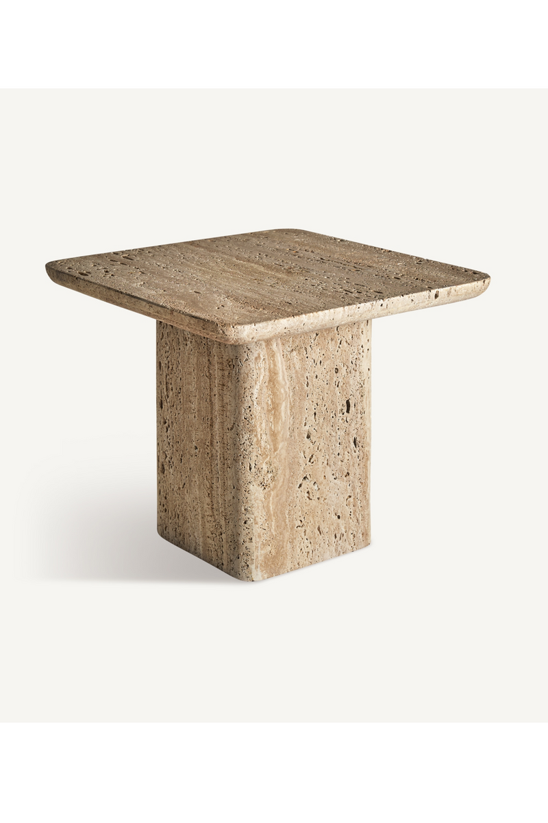 Beige Travertine Square Coffee Table | Vical Home Fimland | Oroatrade.com