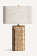 Travertine Base Table Lamp | Vical Home | Oroatrade.com