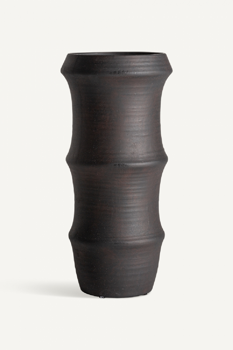 Black Ceramic Art Deco Vase | Vical Home Nohae | Oroatrade.com