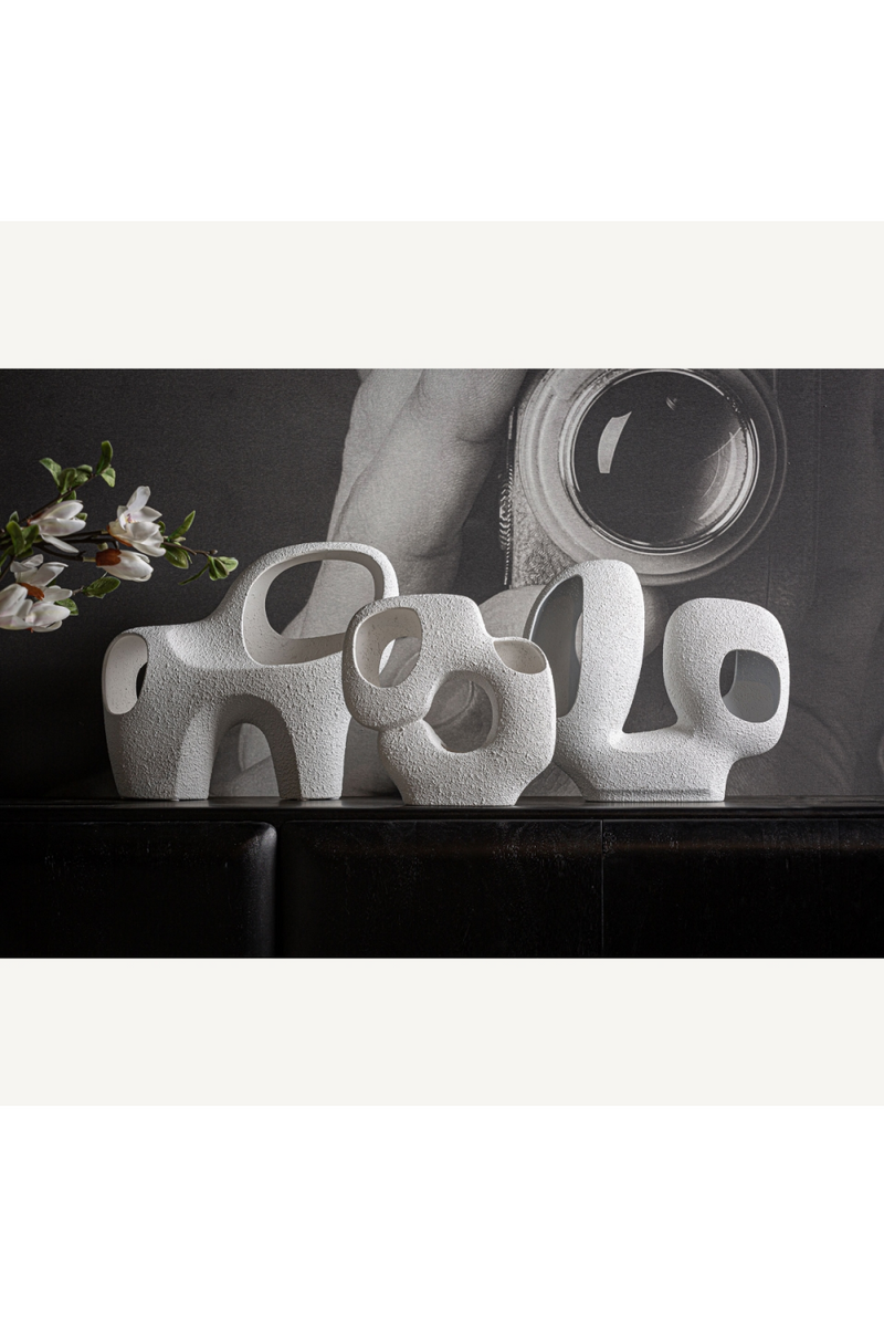 White Ceramic Abstract Decor Figure | Vical Home Gissel | Oroatrade.com