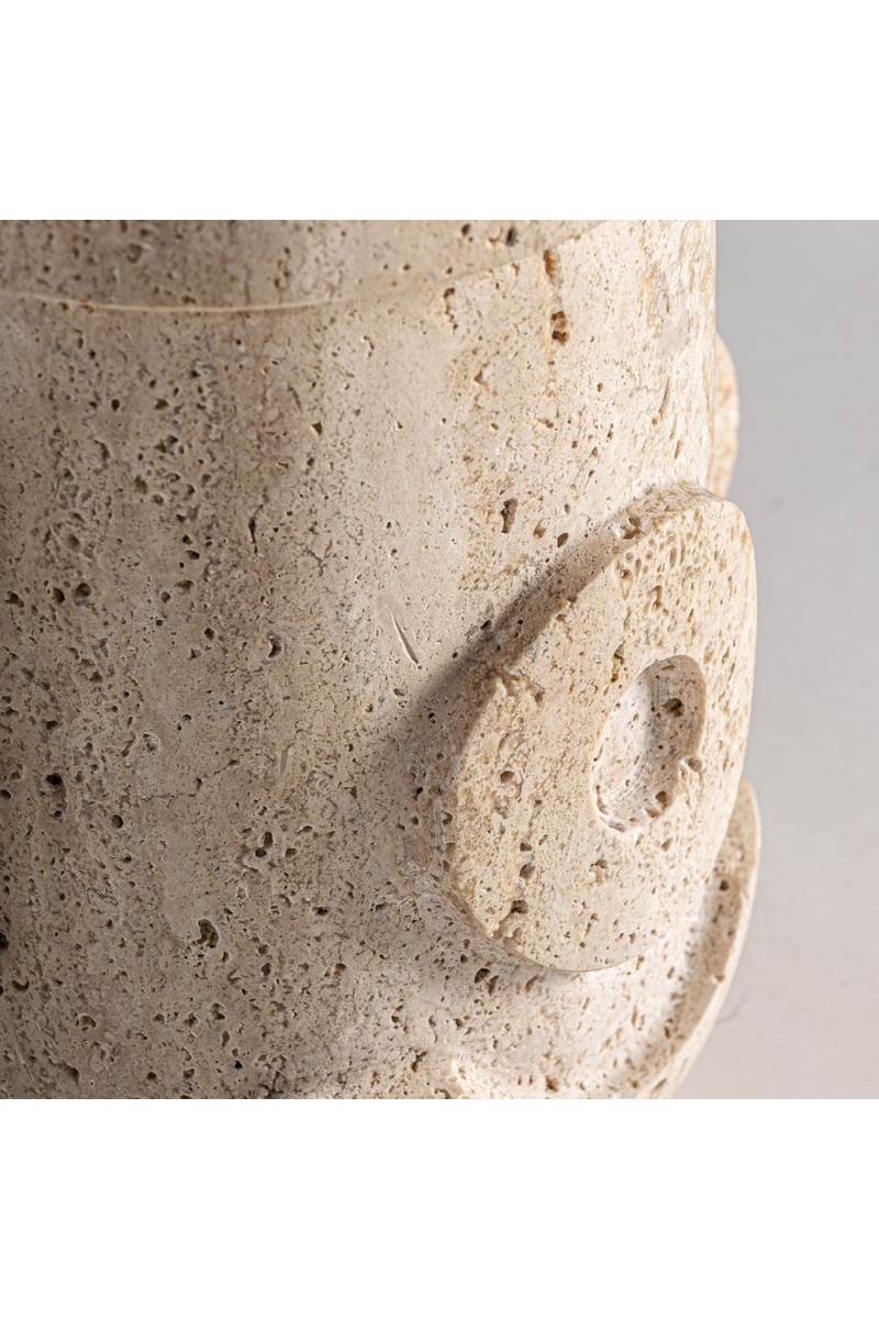 Beige Travertine Vase | Vical Home Asher | Oroatrade.com