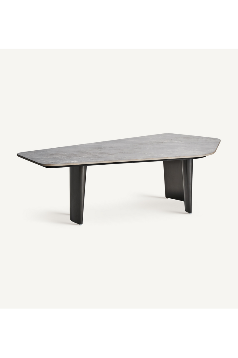 Gray Porcelain Asymmetrical Coffee Table | Vical Home Kalvatn | Oroatrade.com