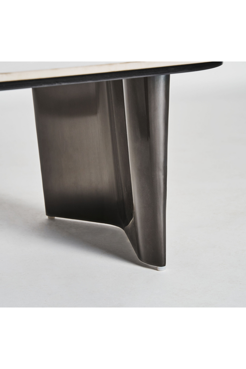 Gray Porcelain Asymmetrical Coffee Table | Vical Home Kalvatn | Oroatrade.com