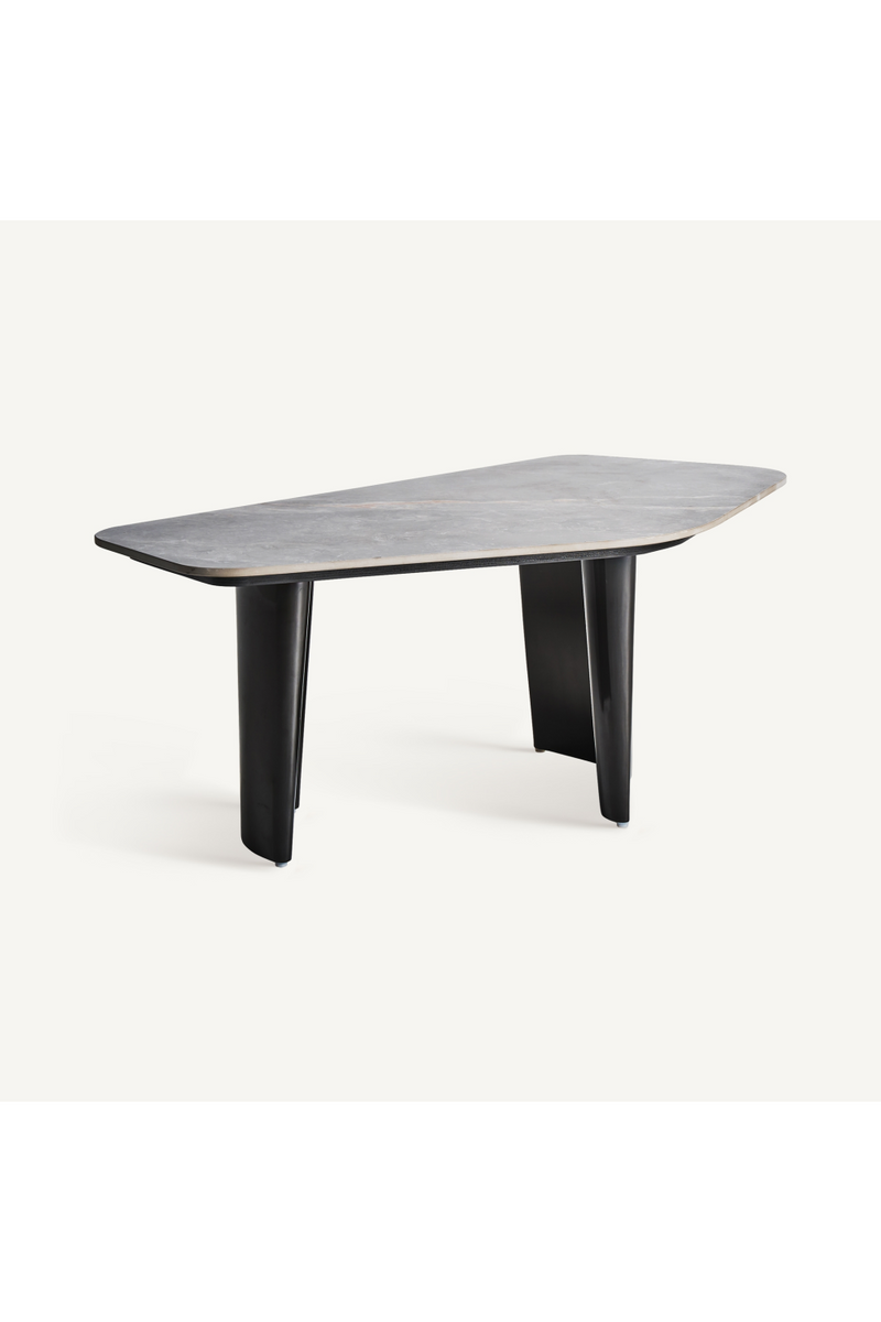 Gray Marble Asymmetrical Coffee Table | Vical Home Kalvatn | Oroatrade.com