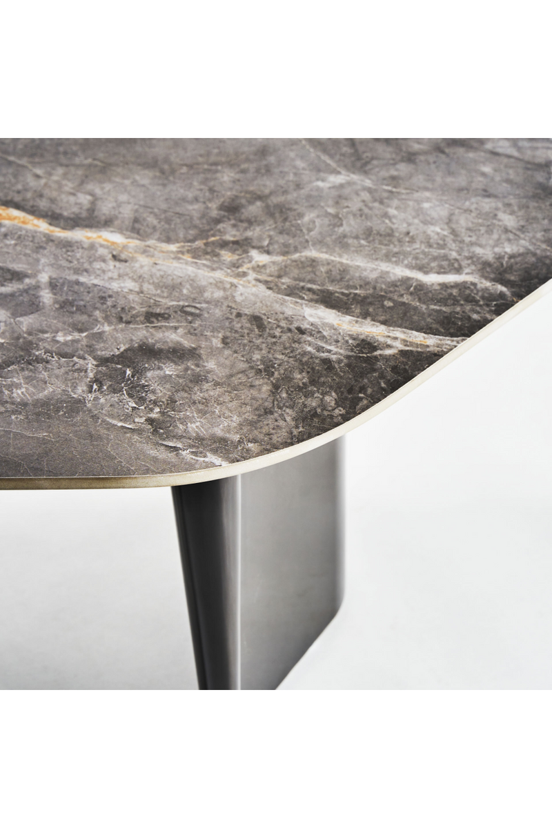 Gray Marble Asymmetrical Coffee Table | Vical Home Kalvatn | Oroatrade.com