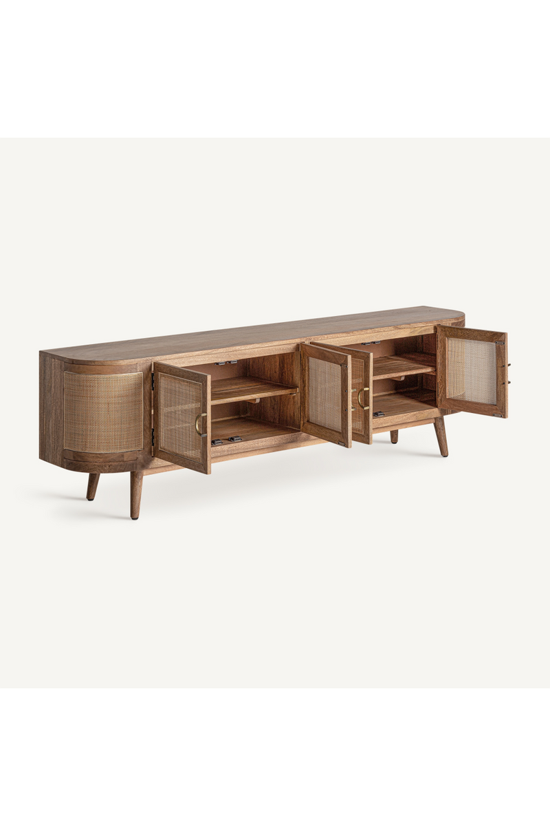 4-Door Wicker Media Unit | Vical Home Beckley | Oroatrade.com