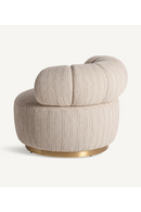 Beige Bouclé Round Armchair | Vical Home Hofsos | Oroatrade.com