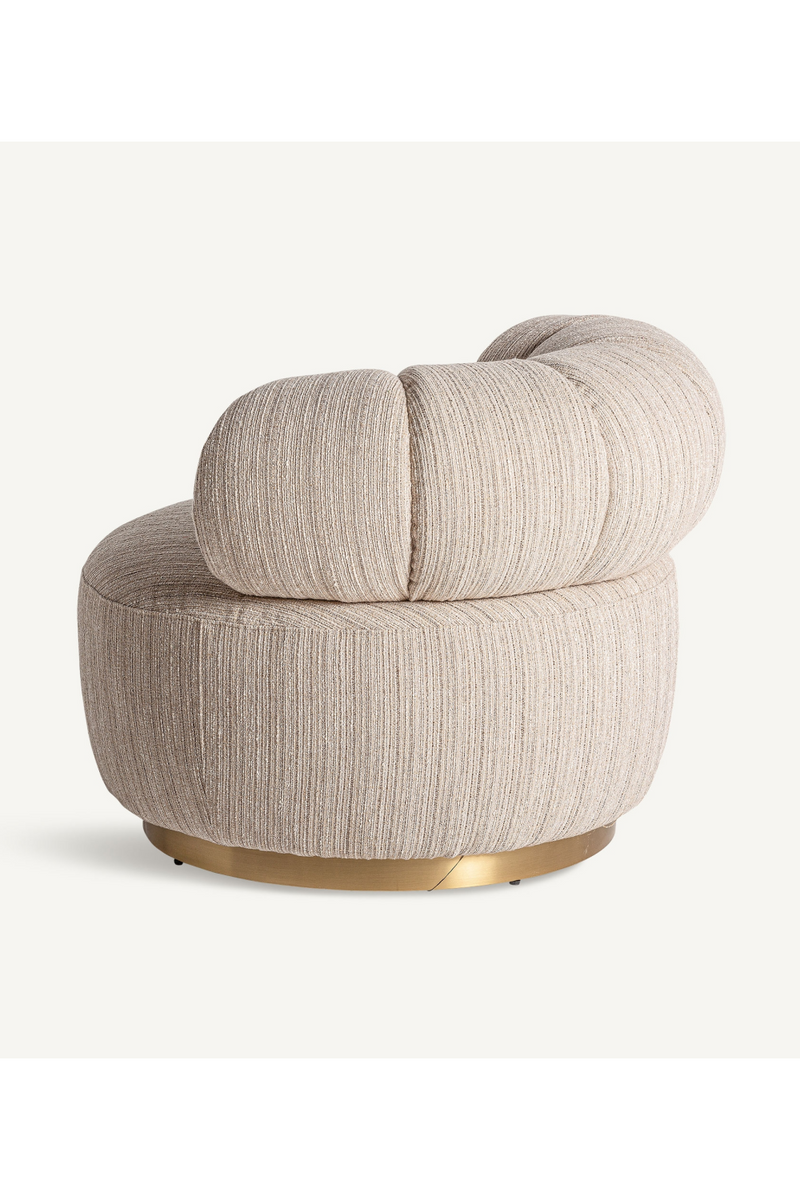 Beige Bouclé Round Armchair | Vical Home Hosfos | Oroatrade.com