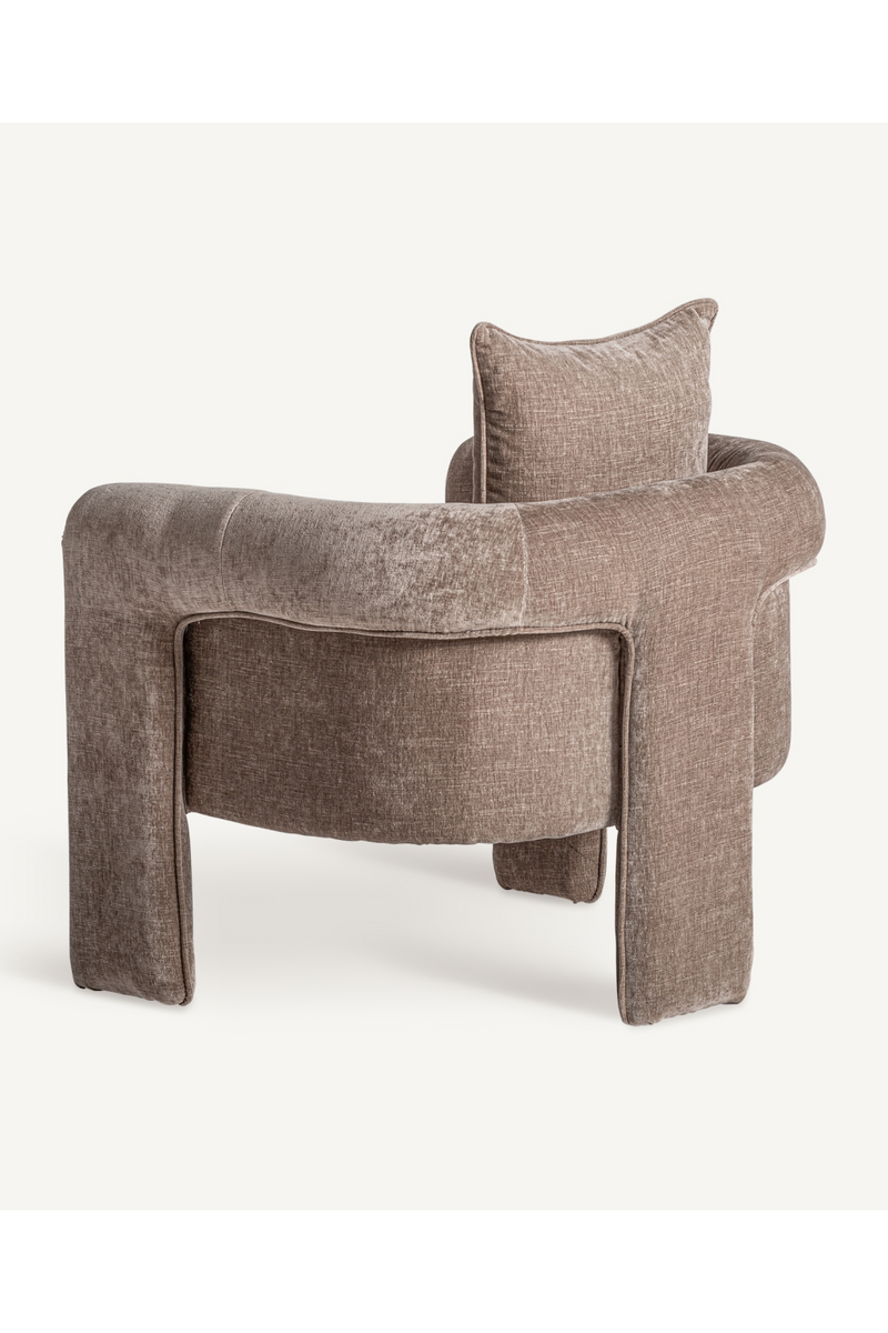 Taupe Upholstered 3-Legged Armchair | Vical Home Karka | Oroatrade.com