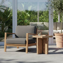 Natural Teak Outdoor Side Table | Vical Home Pure