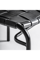 Woven Black Leather Dining Chair (2) | Vical Home Franey | Oroatrade.com