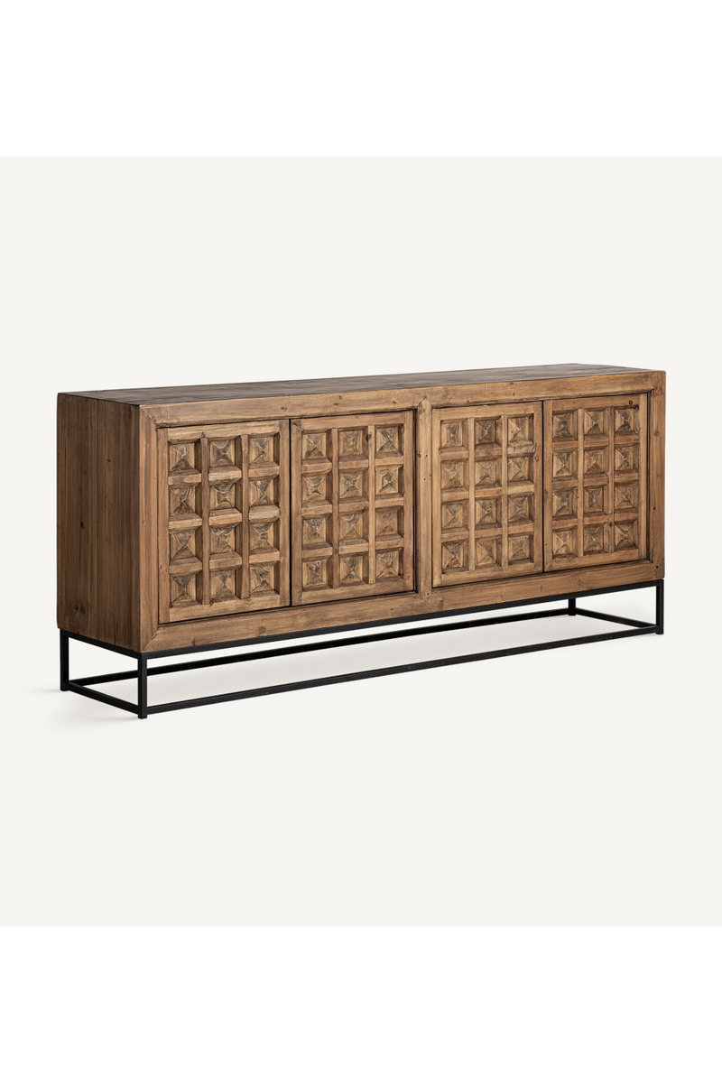 Carved Pine 4-Door Sideboard | Vical Home Freiberg | Oroatrade.com