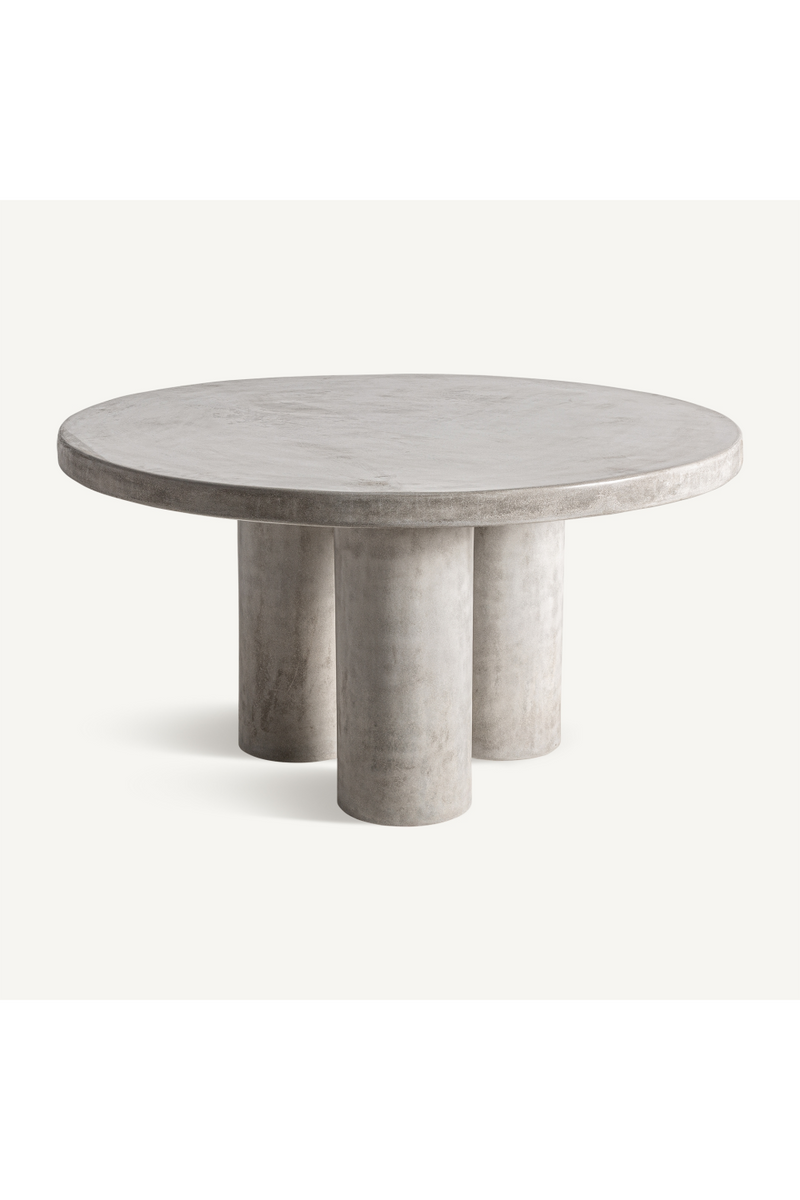 Gray Cement Round Dining Table | Vical Home Vytina | Oroatrade.com