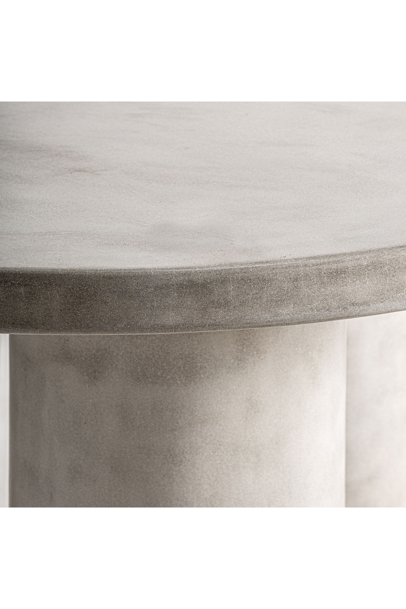 Gray Cement Round Dining Table | Vical Home Vytina | Oroatrade.com