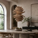 Hospitality furniture - Coconut Wood Boho Pendant Light - www.oroatrade.com