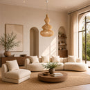 Hospitality furniture - Wavy Rattan Pendant Light - www.oroatrade.com