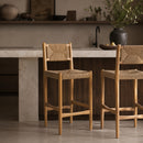 Hospitality furniture - Teak Framed Hemp Bar Stool - www.oroatrade.com