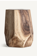 Faceted Suar Wood Side Table | Vical Home Rimini | Oroatrade.com