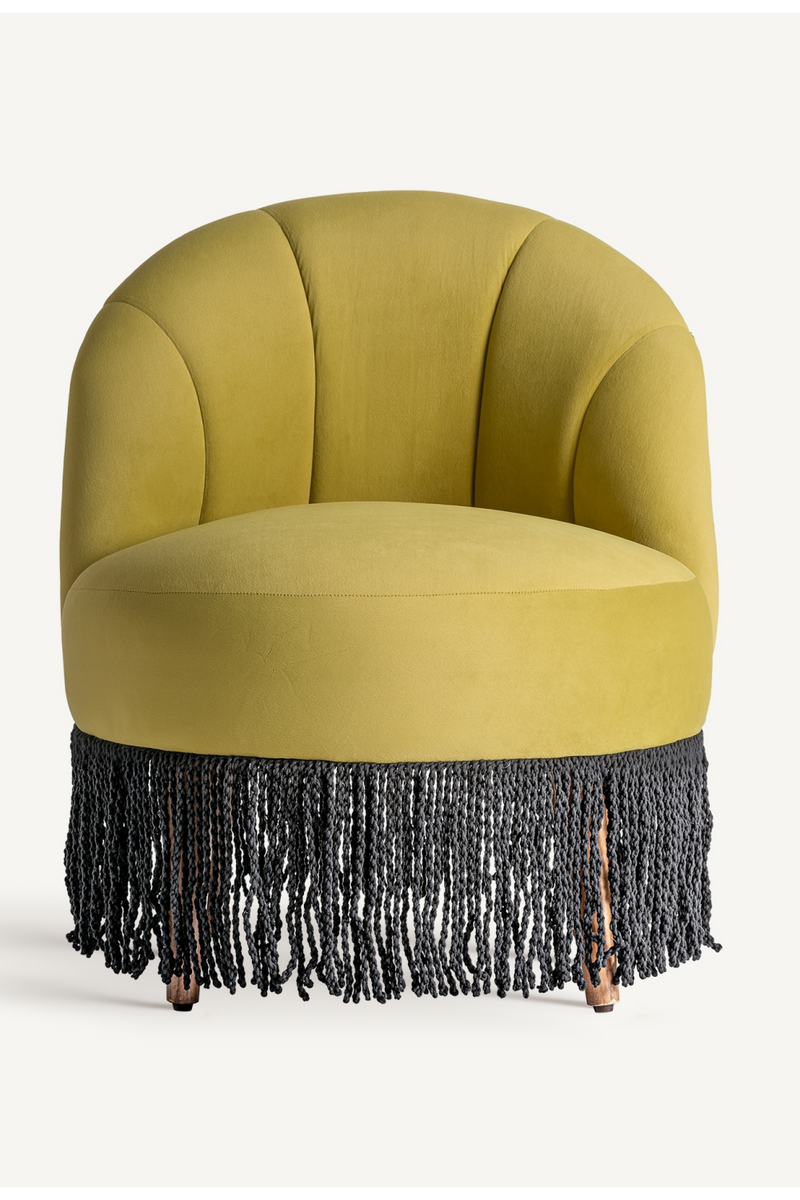 Fringed Velvet Accent Chair | Vical Home Glace | Oroatrade.com