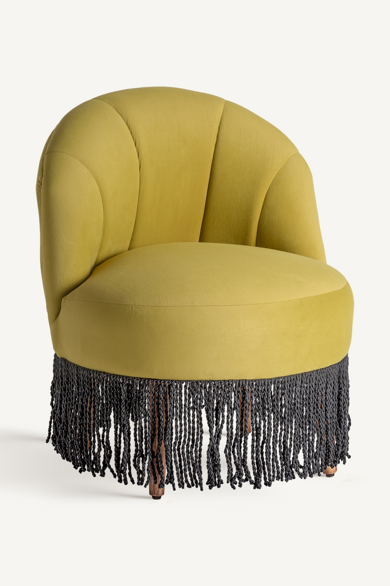 Fringed Velvet Accent Chair | Vical Home Glace | Oroatrade.com