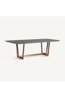 Black Stone Rectangular Dining Table | Vical Home Tremp | Oroatrade.com