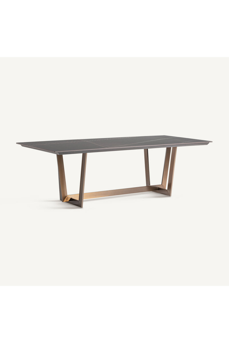 Black Stone Rectangular Dining Table | Vical Home Tremp | Oroatrade.com