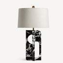 White Cotton Marble Table Lamp | Vical Home Nailhac