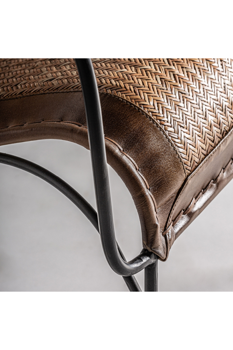 Leather and Rattan Armchair | Vical Home Krokom | Oroatrade.com