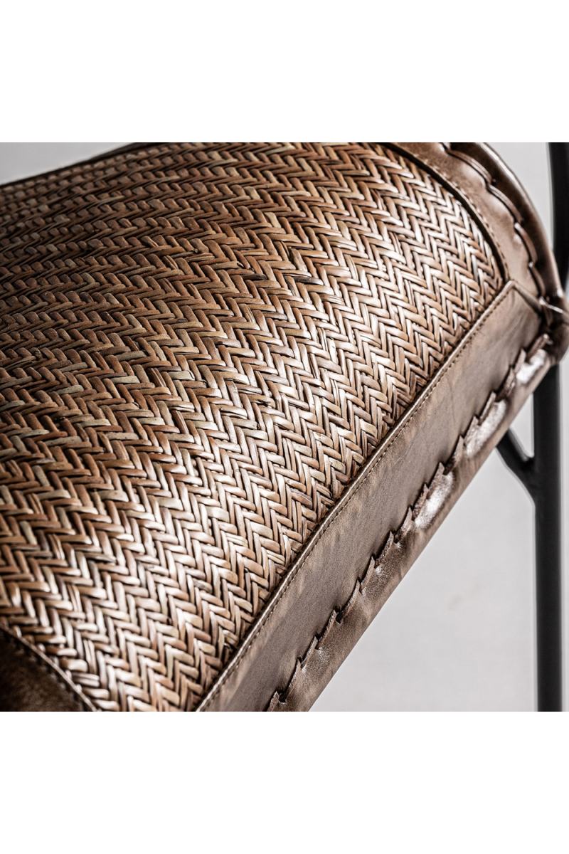 Leather and Rattan Armchair | Vical Home Krokom | Oroatrade.com