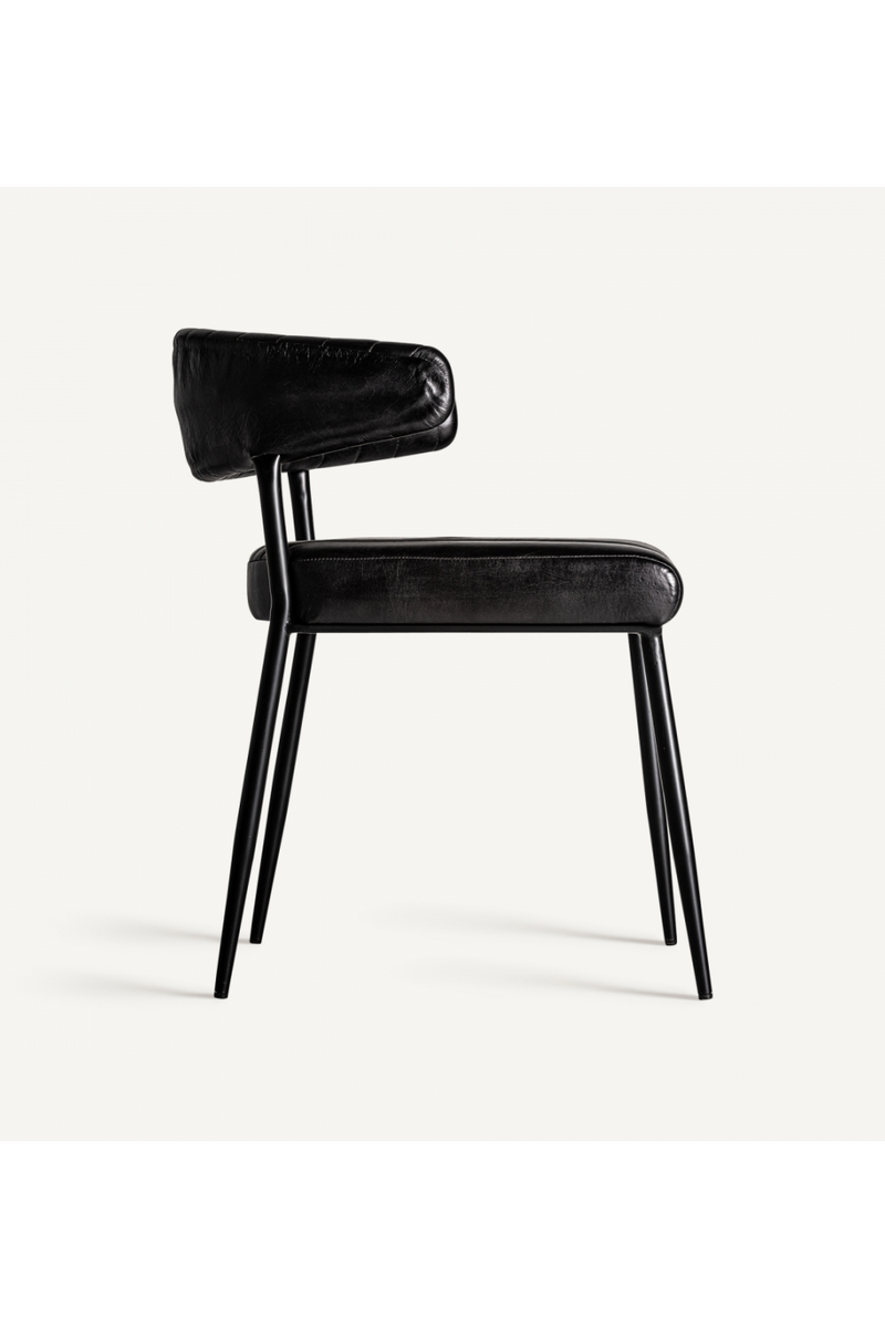 Black Leather Accent Chair | Vical Home Jarpen | Oroatrade.com