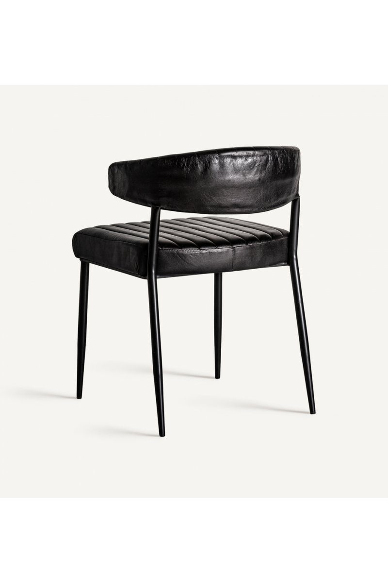 Black Leather Accent Chair | Vical Home Jarpen | Oroatrade.com