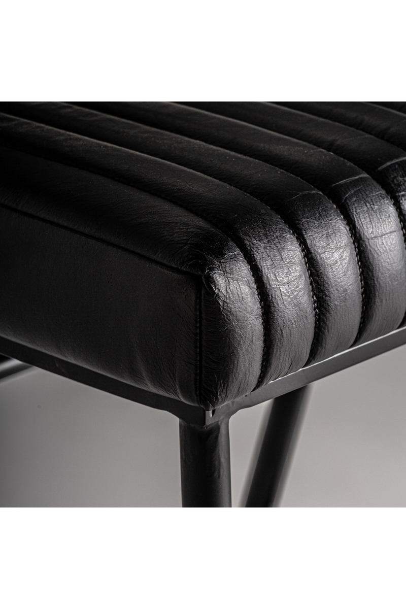 Black Leather Accent Chair | Vical Home Jarpen | Oroatrade.com