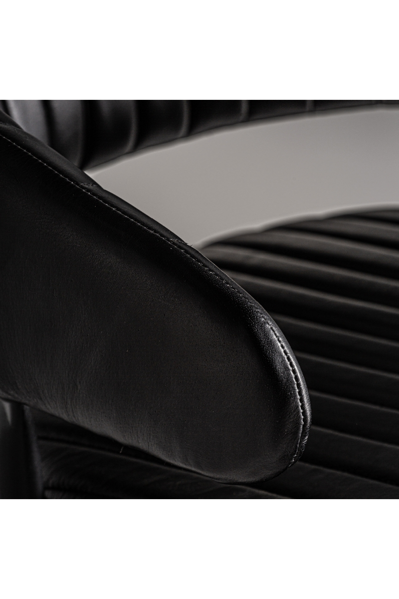 Black Leather Accent Chair | Vical Home Jarpen | Oroatrade.com