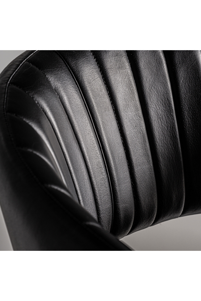 Black Leather Accent Chair | Vical Home Jarpen | Oroatrade.com