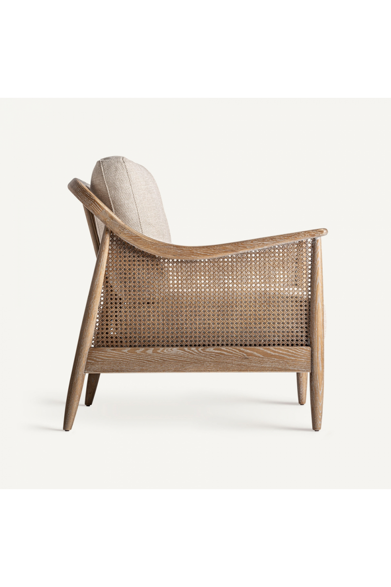 Canework Padded Lounge Armchair | Vical Home Bolzano | Oroatrade.com