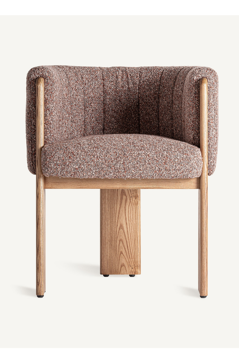 Brown Curved Accent Chair | Vical Home Cluny | Oroatrade.com