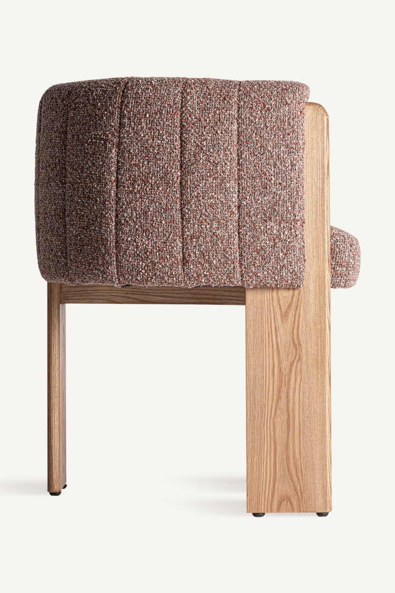 Brown Curved Accent Chair | Vical Home Cluny | Oroatrade.com